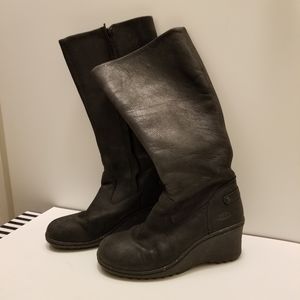 Keen Akita leather tall black boots size 5.5